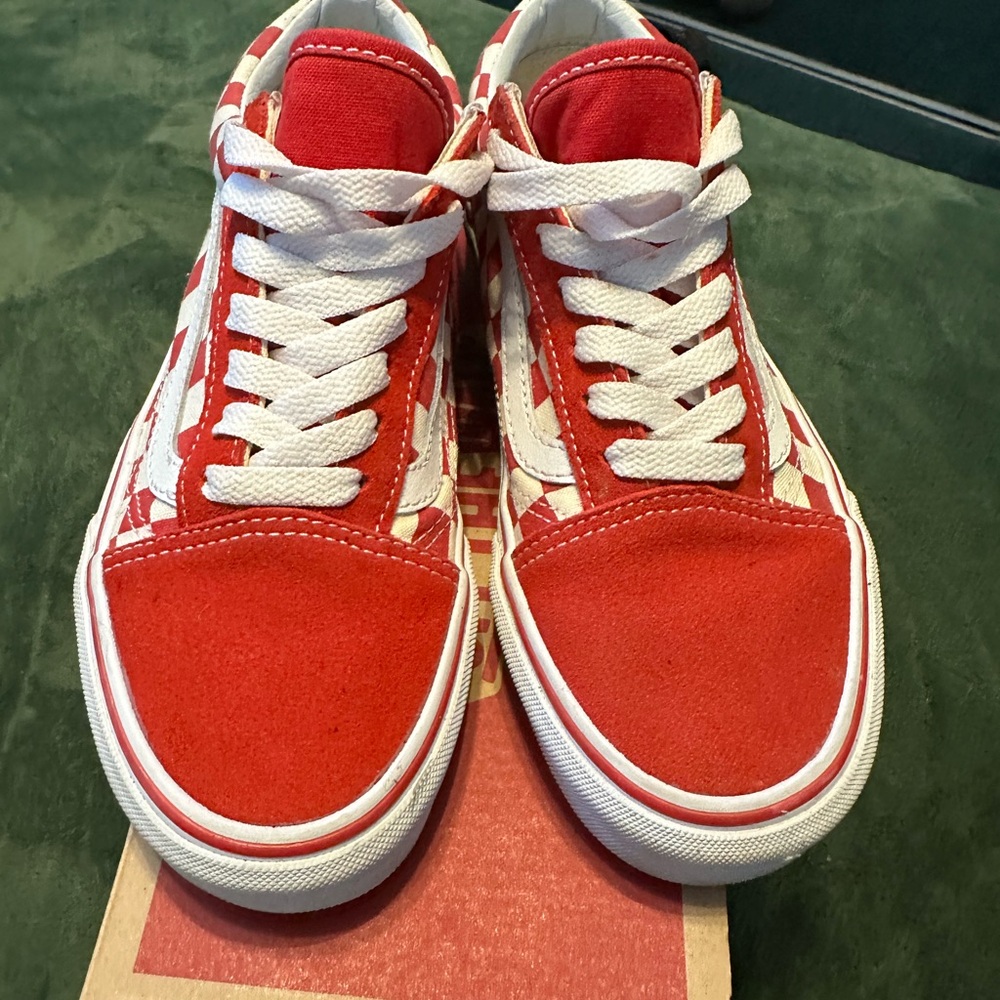 Vans Old Skool Sneakers - Red and White Checkered